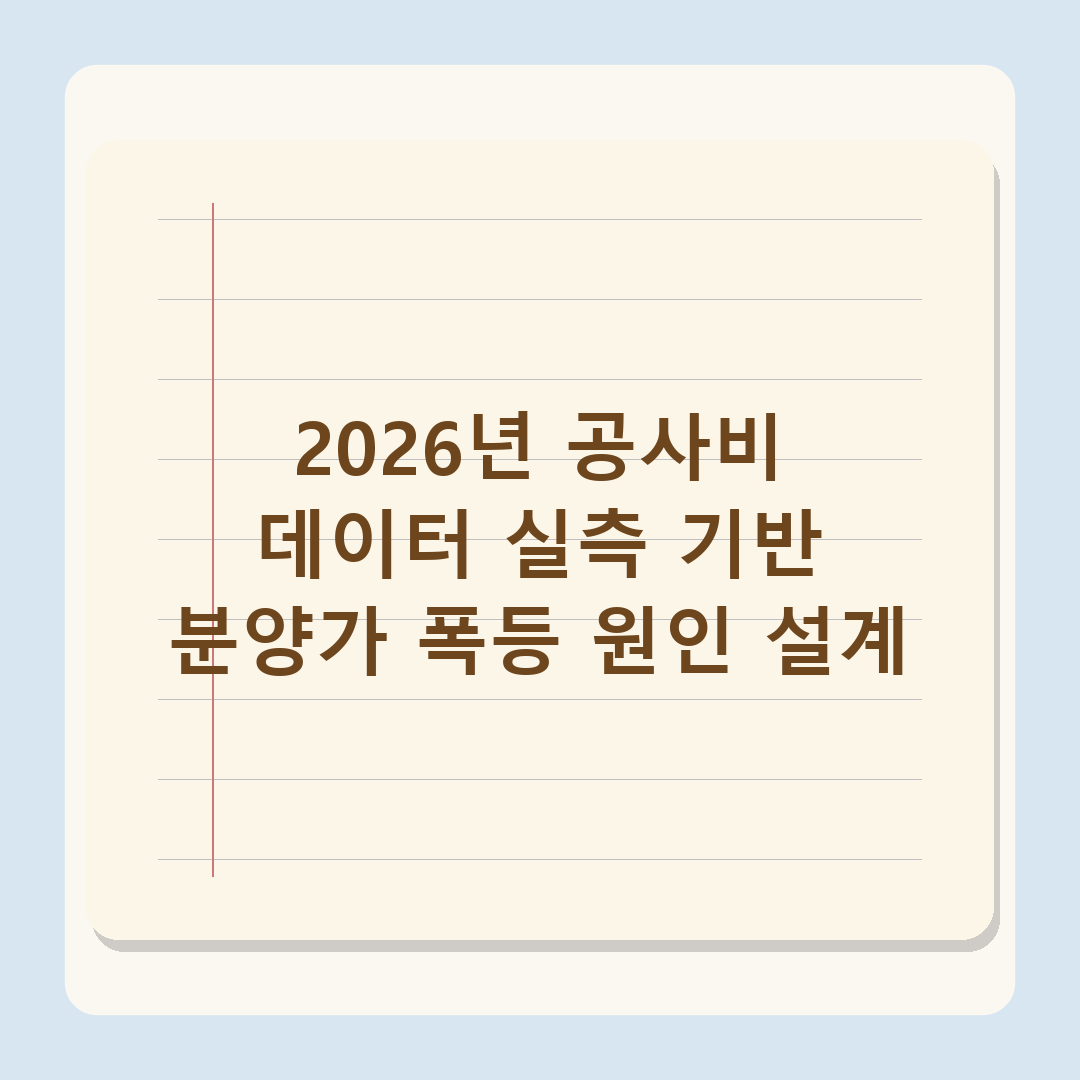 대구 아파트 분양가 1년새 54% 폭등, 2026년 기준 공사비 데이터로 분석한 결과