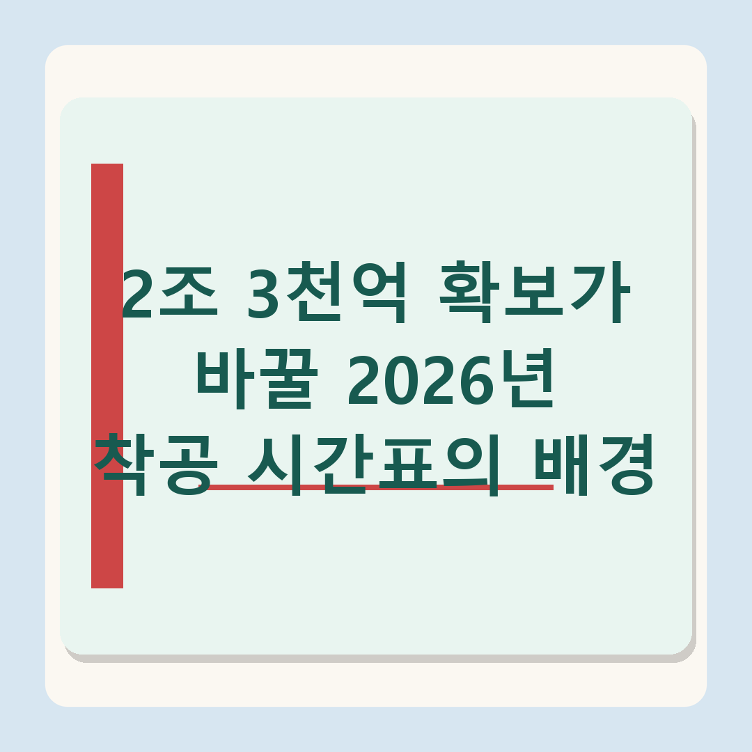 광명시흥지구 등 5개 사업 2조 3천억 확보, 2026년 공사채 승인 후속 전망 분석