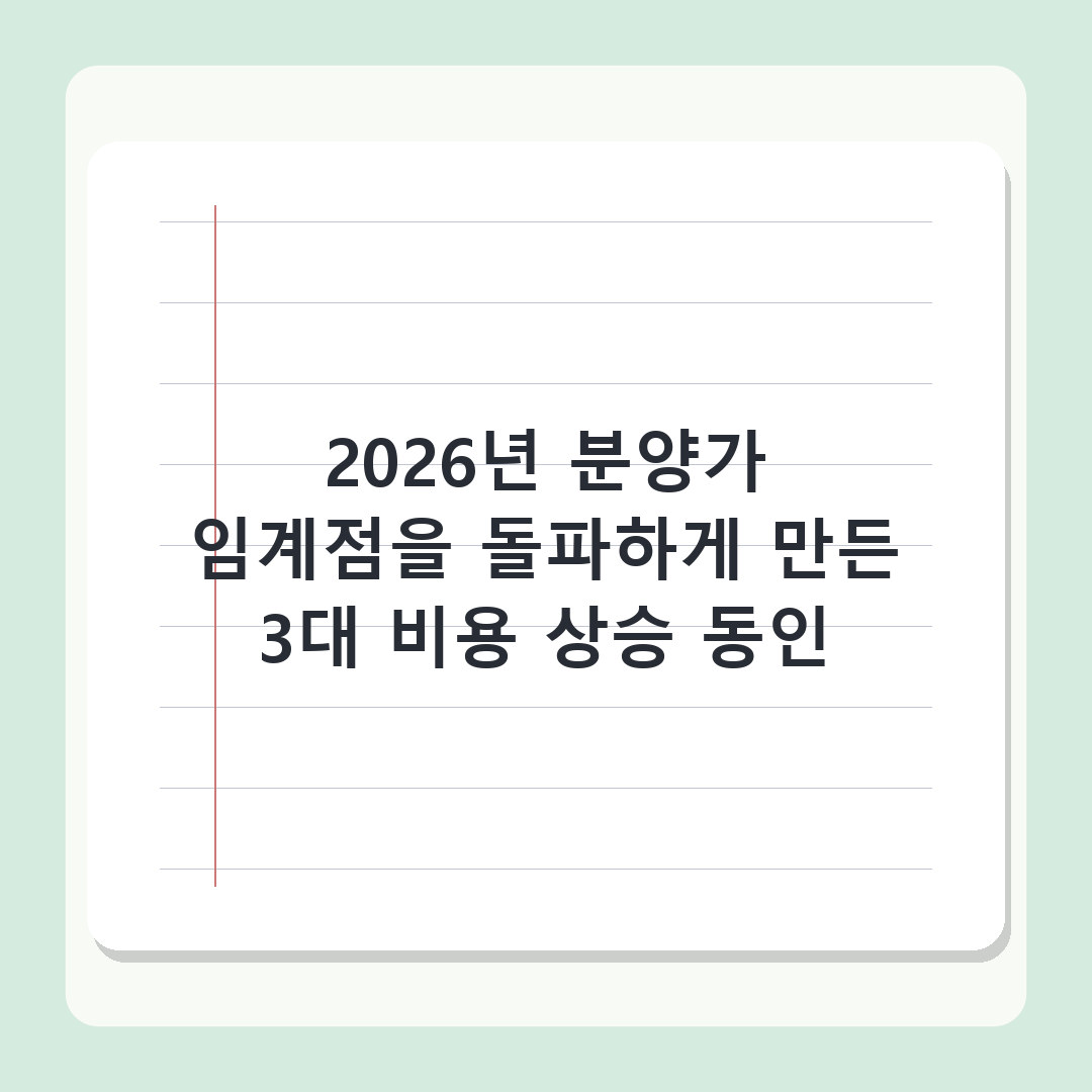 대구 아파트 분양가 1년새 54% 폭등, 2026년 기준 공사비 데이터로 분석한 결과