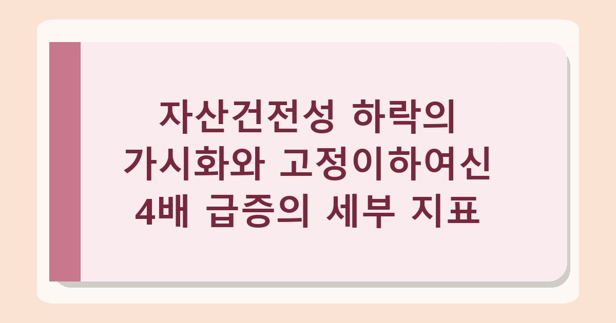 부동산 PF 부실 2026 현황, 저축은행 고정이하여신 4배 급증 분석