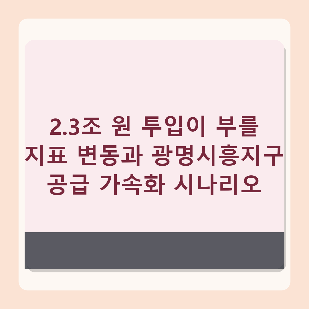광명시흥지구 등 5개 사업 2조 3천억 확보, 2026년 공사채 승인 후속 전망 분석