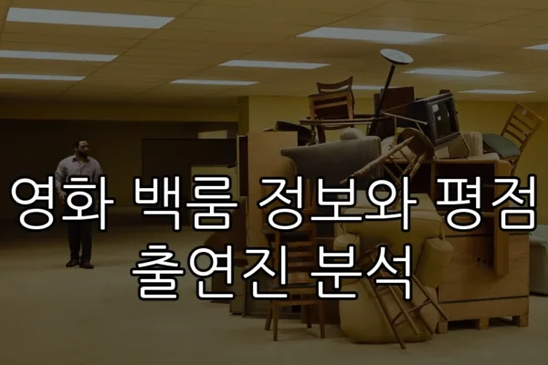 영화 백룸 정보와 평점 출연진 분석