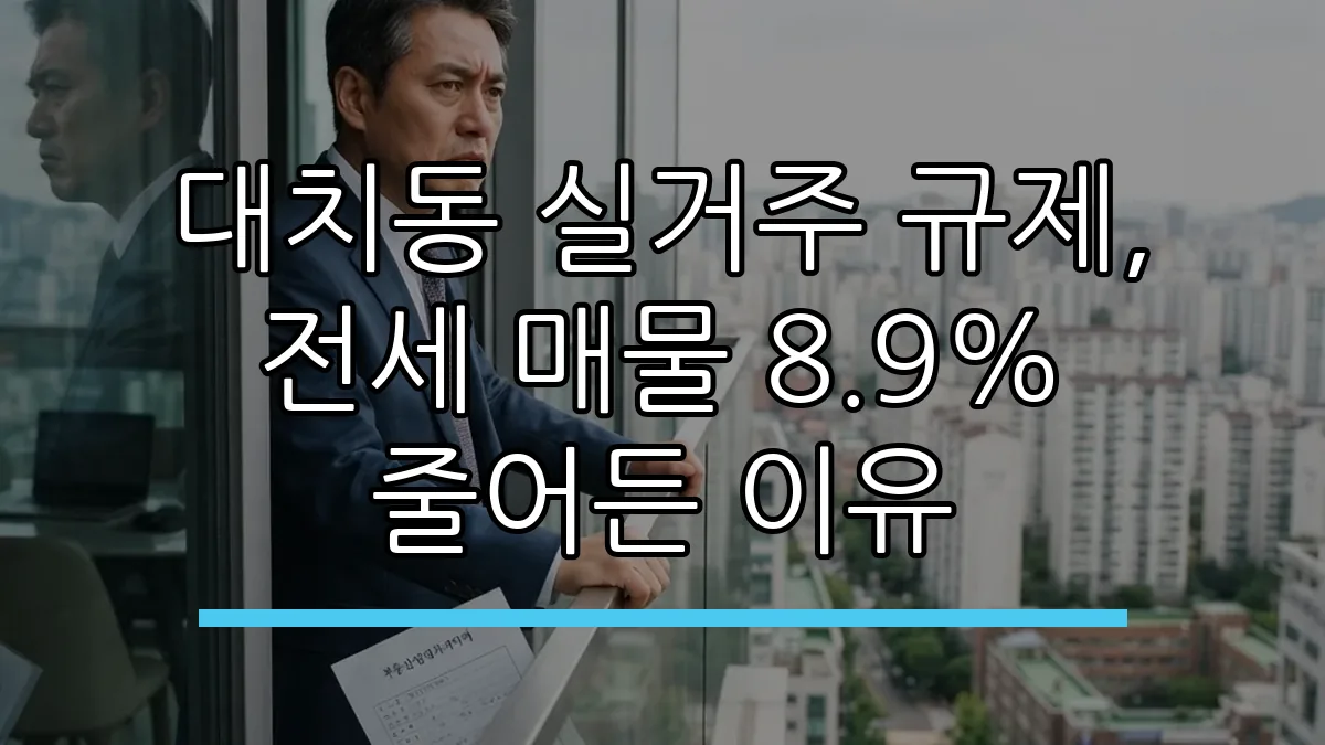 대치동 실거주 규제, 전세 매물 8.9% 줄어든 이유 (AI 생성)
