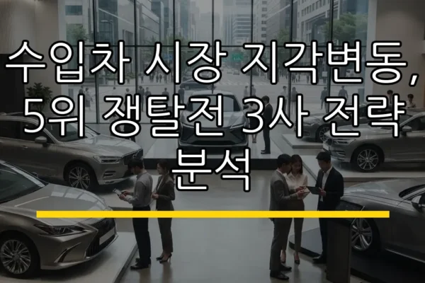 수입차 시장 지각변동, 5위 쟁탈전 3사 전략 분석 (AI 생성)