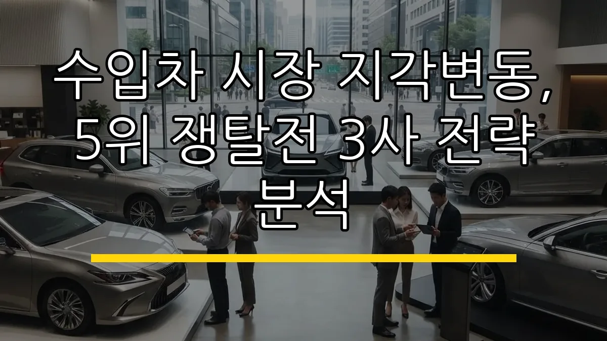 수입차 시장 지각변동, 5위 쟁탈전 3사 전략 분석 (AI 생성)
