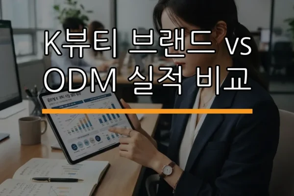 K뷰티 브랜드 vs ODM 실적 비교 (AI 생성)