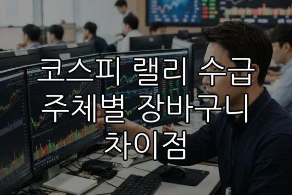 코스피 랠리 수급 주체별 장바구니 차이점 (AI 생성)
