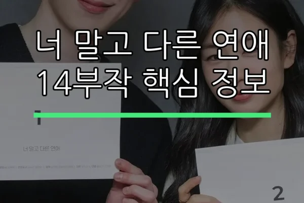 너 말고 다른 연애 14부작 핵심 정보