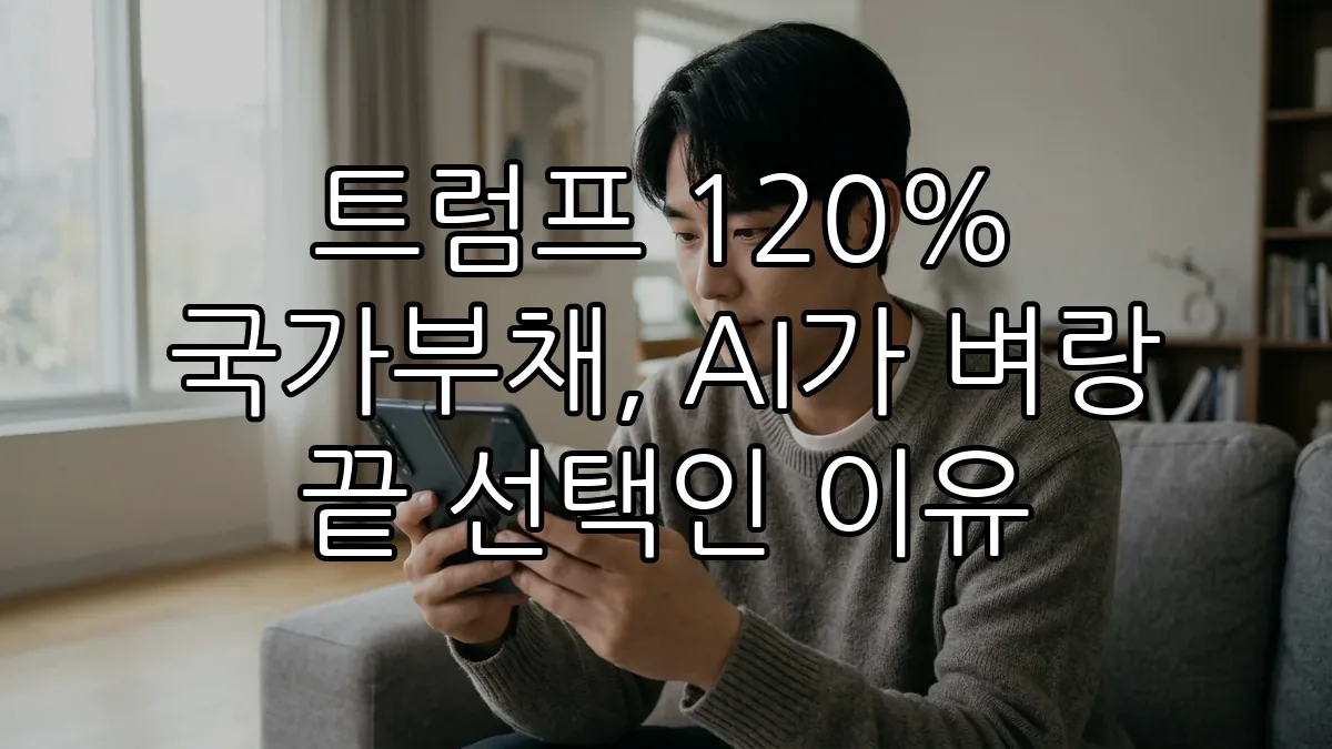 트럼프 120% 국가부채, AI가 벼랑 끝 선택인 이유 (AI 생성)