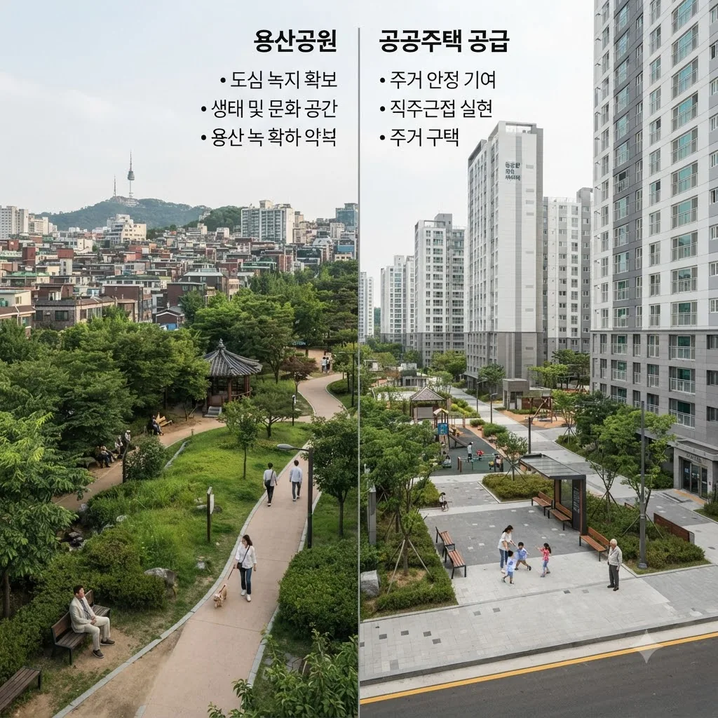 정부와 서울시의 핵심 대립 쟁점 비교 (AI 생성)